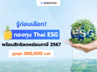 กองทุน Thai ESG พร้อมสิทธิลดหย่อนภาษี 2567 สูงสุด 300,000 บาท